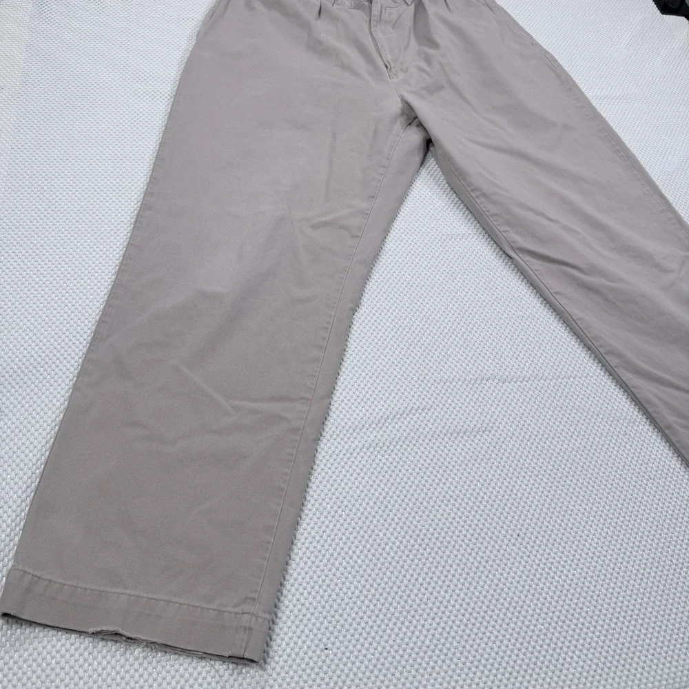 Polo Ralph Lauren Men's Khaki Pleated Chino Pants Vintage Classic Fit 36x32